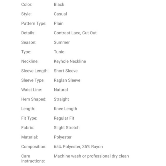 NEW Plus Keyhole Neck Black Dress - Picture 6 of 7